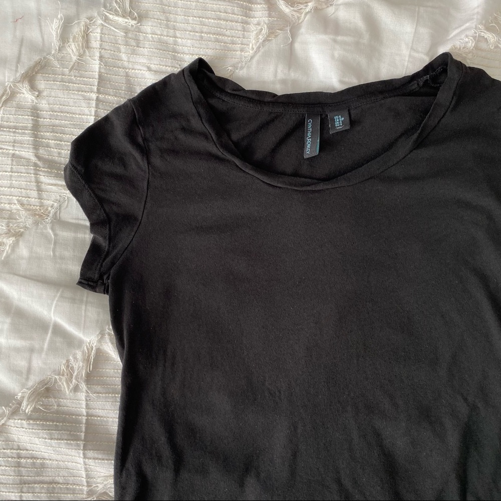 Cynthia Rowley Black Short Sleeve Top